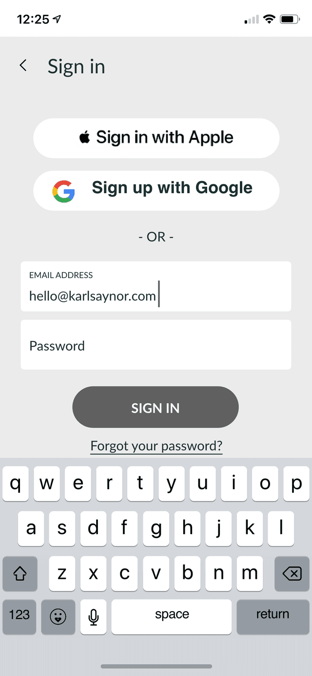 Manual sign in