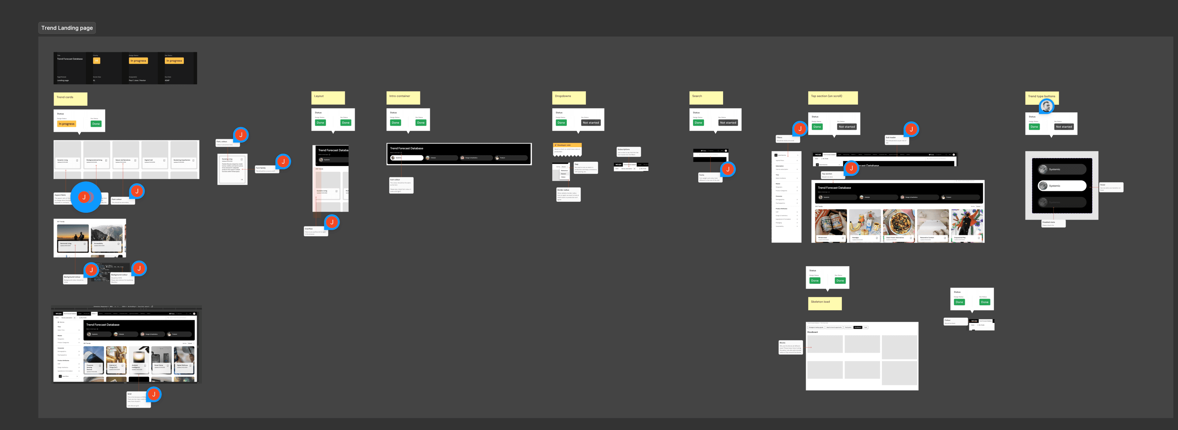Trend landing page design QA overview